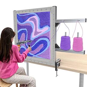NODOCA Tufting Frame 35.5'' Rug Tufting Frame Tufting Kit, Aluminum Metal Tufting Frame for Rug Making, Primary Tufting Cloth Stand Tufting Fabric Rug Tufting Kit Rug Frame for Tufting Supplies Carpet