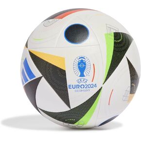 كرة أديداس فوسباليبي كومبيتيشن يورو 2024 FIFA كواليتي برو، IN9365، للجنسين، كرة قدم، أبيض/أسود/أزرق متوهج، 4 in Kuwait