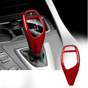 Real Carbon Fiber Gear Shift Konb Cover Trim Protector for BMW F20 F21 F22 F23 F30 F32 F33 F34 F35 F36 F06 F12 F13 F25 F26 F15 F16 GT3 I8 Interior Accessories(2010-2020) - Glossy Black