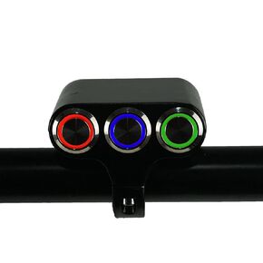 Motorcycle Push Button Switch 7/8" 22mm Handlebar Mount Control Switches Headlight Hazard Brake Fog Light ON/Off Button Aluminum with Indicator LED for ATV