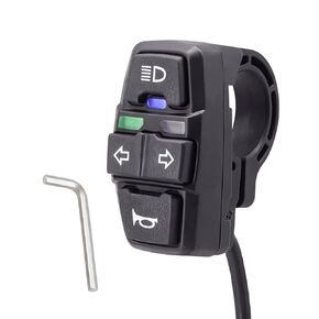 Motorcycle Head Light Turn Switch, Motorcycle Headlights Horn Turn ON/Off Control Switches, 3-in-1 Light Horn Turn Switch Signal Button Set for Scooter Electric Bike