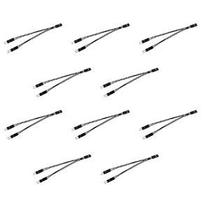 Maxmoral 10PCS Motherboard Extension Cable 10CM Black Single Female to Dual Male Black Jumper Cable for PC Motherboard Power Light Emitting Diode Switch Reset Hard Drive and Lab DIY Operation