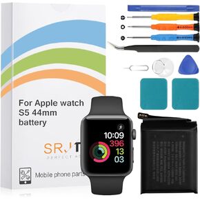 Battery Replacement for Apple Watch Series 5/SE 44mm for Iwatch Series 5 44 mm A2181 A2093 A2095 A2157 Standard Capacity Battery Include Complete Repair Tools kit