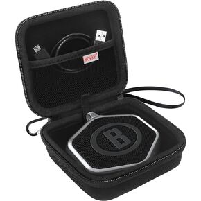 BOVKE Carrying Case for Bushnell Golf Wingman Mini GPS Bluetooth Speaker, Extra Mesh Pocket for Charging Cable, Charger and More, Black