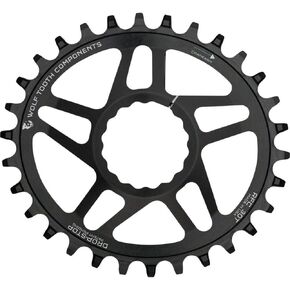 Wolf Tooth Elliptical Mountain Bike Direct Mount Oval Chainring for Race Face Cinch (28 Tooth, Boost, PowerTrac, MTB)