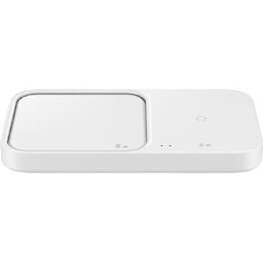 Samsung 15W Wireless Charger Duo [2022] with Travel Adapter, White