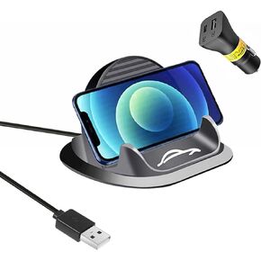 Wireless Charger Charging pad,POLMXS Wireless car Charger Mount 15W Fast Wireless Phone Charger Wireless Charging Stand Non Slip Charger pad Cell Phone Holder Charger galaxy21/20S9S10S8 Note10 (C9)