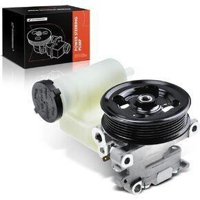 A-Premium Power Steering Pump, with Reservoir & Pulley, Compatible with Ford Fusion 2006-2009 & Mercury Milan 2006-2009, 2.3L Gas, Replace # 6E5Z3A696AB, 6159PR