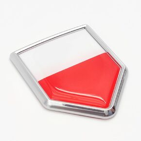 2 Pack Poland Flag Decal Polish Sticker Emblem Flags