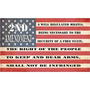 USA Flag Pro Gun 2nd Sticker Bumper Car Decal Gift Patriotic American Worn United States Second Amendment 3x5 Inch