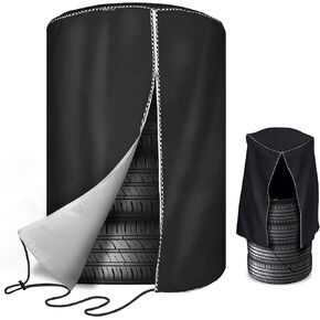 Mr.You Tire Storage Covers&Tyre Storage Bag Large TireHide Seasonal Tire Outdoor Tire Covers Waterproof Dust-Proof (Silver, 32''(Diameters-84CM))