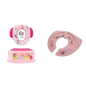 Disney Princess "Loving Life" 2 Piece Essential Potty Training Set - Soft Cushion, Baby Potty Training, Safe, Easy to Clean, Step Stool