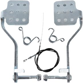 Brake Throttle Pedals 71" Cable with Return Springs Kit for 196cc 6.5hp Road Rocket Azusa Fun Kart Carter Go Kart Vintage Go Cart Racing Drift Trike Heavy Duty Parts Black