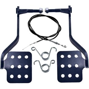 Brake Throttle Pedals 71" Cable with Return Springs Kit for 196cc 6.5hp Road Rocket Azusa Fun Kart Carter Go Kart Vintage Go Cart Racing Drift Trike Heavy Duty Parts Black