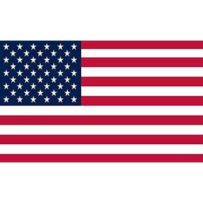 StickerTalk USA Flag Vinyl Sticker, 5 inches by 3 inches