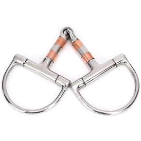Western Ring Horse Snaffle, Durable Stainless Steel D Ring Snaffle Bit for Horses, Horse Snaffle Bit Roller Jointed Mouth, Snaffle Horse Tool Accessories for Horse Farm