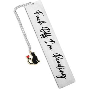 PLwelth Funny Bookmark for Women Men Smutty Bookmark for Book Lovers Bookworms Metal Bookmark for Friends Coworkers Teachers Inspirational Gifts for Her Him Birthday Christmas Stocking Stuffers