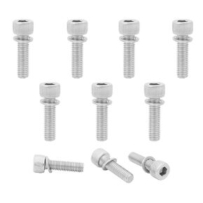 10 قطعة من الفولاذ المقاوم للصدأ M5x18mm عرافة المقبس غطاء رأس البراغي مسامير مع غسالات للدراجات الجبلية دراجة الدراجات الجذعية الثابتة الترباس المسمار الملحقات in Kuwait