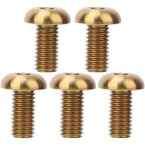 Vbest life 5PCS/ Pack M5x12 Bicycle Water Bottle Cage Bolts M5x10 Disc Brake Screws Alloy Bicycle Screws Set