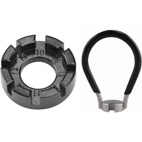 Bike Spoke Adjustment Wrench Bicycle Rim Truing Tool Set,6 Sizes 8 way Wrench Tool,6 in 1 Bike Wheel Spoke Tool for Truing and Repairing Cycling Wheels