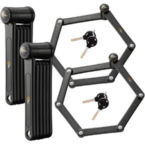 مجموعة Via Velo 2 Bike U-Lock، نفس نظام المفاتيح 4 مفاتيح متشابهة، تباع شديدة التحمل، تكبل 14 مم وكابل 10 مم × 1.8 متر مع دعامة تثبيت لدراجة الطريق والدراجة الجبلية والدراجة القابلة للطي in Kuwait