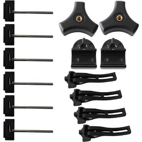 Universal Replacement Parts for Hard Tri-Fold Tonneau Cover - 6* T-Bolts, Rear Clamp, Front Clamp