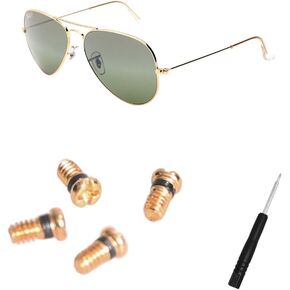Replacement Screws for Aviator RB3025 RB3447 RB3547N RB3548N RB3647N Sunglasses Repair Kit(4) with Screwdriver (Black) in Kuwait