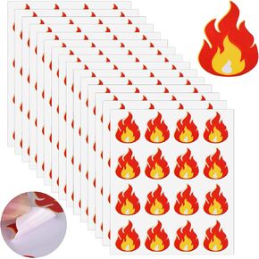 240 Pcs Flame Vinyl Stickers, Premium Waterproof Fire Vinyl Stickers for Kids Teenager Adult, Personalized Decoration for Laptop, Guitar, Water Bottle, Helmet, Skateboard, Luggage Graffiti Decals