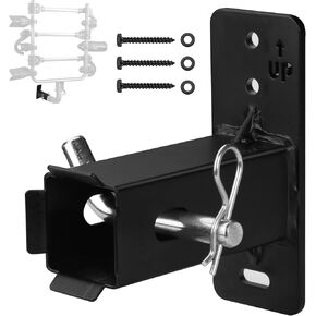 QBA 2inch Hitch Wall Mount, Wall Mount Heavy Duty Bicycle Cargo Rack Garage Organizer, Trailer Hitch Receiver Storage Rack, Holds up to 175 Lbs
