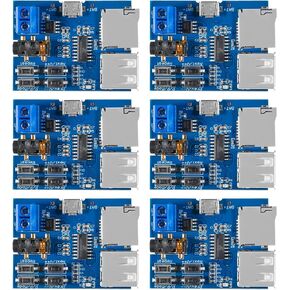 6PCS Micro USB MP3 Decoder Module TF Card U Disk MP3 Format Decoder Board Amplifier Decoding Audio Player Module 3.7-5.5V