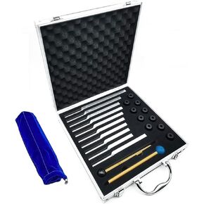 طقم شوكة ضبط سولفيجيو 10 قطع، أدوات علاج بالموسيقى غير مرجحة لشفاء الصوت والتأمل مع مطرقتين (174 هرتز 285 هرتز 396 هرتز 417 هرتز 528 هرتز 639 هرتز 741 هرتز 852 هرتز 963 هرتز 432 هرتز) in Kuwait