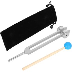 111HZ Frequency Tuning Fork with Hammer for DNA Repair Healing Sound Healing Forks(Silver)