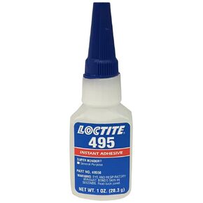 Loctite 495 Super Bonder 442-49550 1oz Instant Adhesive, Clear Color