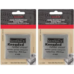 2-Pack - General Pencil Jumbo Grey Kneaded Eraser