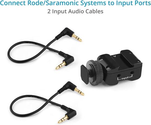 دعامة حذاء مزدوجة باردة من PROAIM Snaprig لجهاز Rode Wireless GO وSaramonic Blink 500 Mics. لمدونات الفيديو لشخصين | لنظام الميكروفون، والكاميرا، والقفص، ومقبض المقبض (CA270) in Saudi Arabia