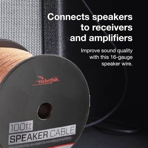 Rocketfish- 16 Gauge Speaker Wire (100') in Kuwait