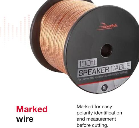 Rocketfish- 16 Gauge Speaker Wire (100') in Kuwait