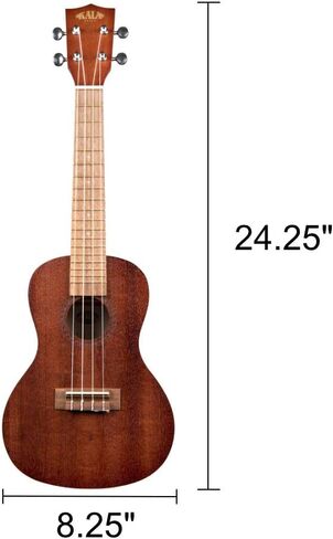 Kala Satin Mahogany Concert Ukulele KA-15C Bundle with a Tuner and Lumintrail Polishing Cloth in Saudi Arabia