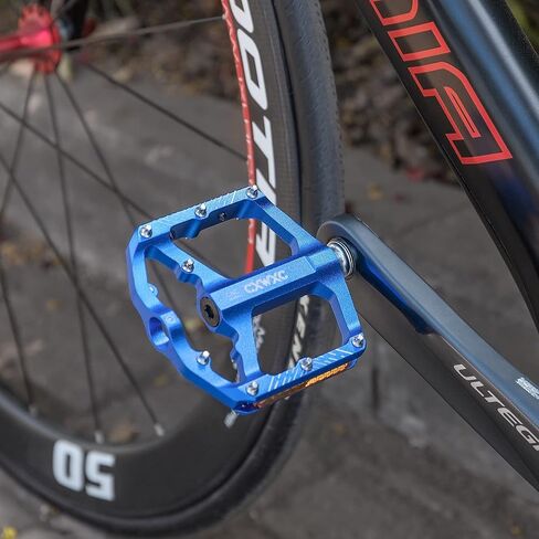 دواسات الدراجة الجبلية CXWXC - منصة دواسات دراجة مقاس 9/16 بوصة - 3 دواسات MTB مختومة، دواسات مسطحة خفيفة الوزن لدراجة الطرق الجبلية BMX MTB in Kuwait