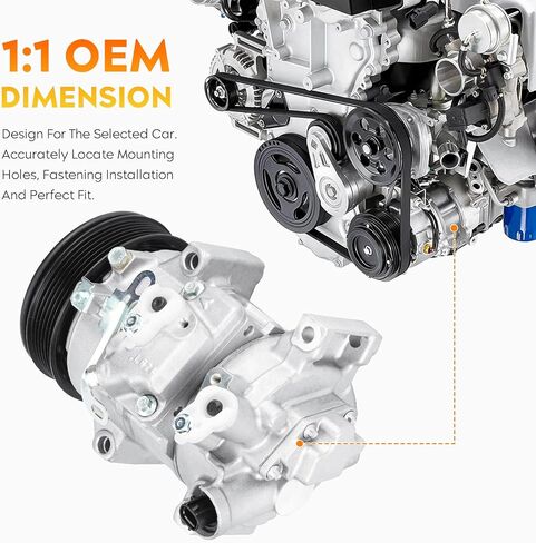 AC Compressor and A/C Clutch for Scion xD 1.8L 2008-2014, for Toyota Corolla 1.8L 2009-2010, for Toyota Matrix 1.8L 2009-2010, 1011210 1111210 1211210 639338 4710608 in Saudi Arabia