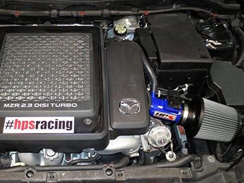 HPS Performance Black Shortram طقم مدخل هواء بارد متوافق مع 2007-2013 Mazda Mazdaspeed 3 2.3L Turbo، 827-601WB in Saudi Arabia