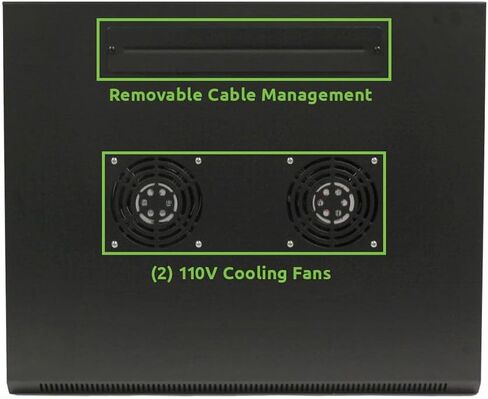 NavePoint 12U خادم شبكة مثبت على الحائط مقاس 19 بوصة خزانة حامل وقفل باب زجاجي مع أرفف in Kuwait