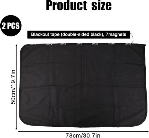 2pcs Car Window Sun Shades, Magnetic Car Rear Window Sunshade Curtain Car Shades for Side Windows, Car Window Cover for Baby, Long Trip, Preventing The Sun (Semi-Shading) in Saudi Arabia