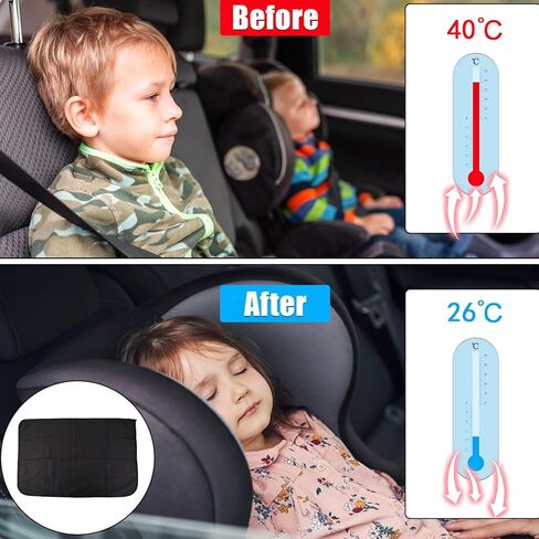 2pcs Car Window Sun Shades, Magnetic Car Rear Window Sunshade Curtain Car Shades for Side Windows, Car Window Cover for Baby, Long Trip, Preventing The Sun (Semi-Shading) in Saudi Arabia