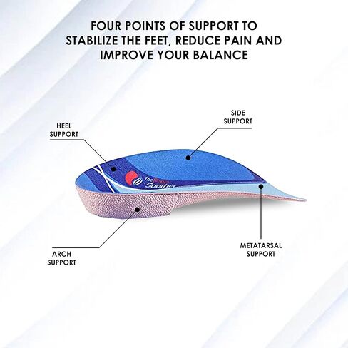 حشوات حذاء لالتهاب اللفافة الأخمصية - نعال داخلية قوية لدعم القوس العالي للنساء والرجال للمساعدة في القدم المسطحة، ودعم قوس الكعب وتخفيف الألم، مع كرة تمرين القدم - مؤهلة من FSA أو HSA in Kuwait