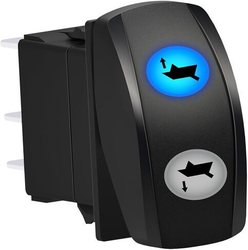علامات القطع اليسرى مفتاح الروك المؤقت 7PIN DPDT (ON) Off (ON) Blue Led 3 أوضاع مقاومة للماء لاستبدال ملحقات السيارات والمركبات البحرية 12 فولت in Saudi Arabia