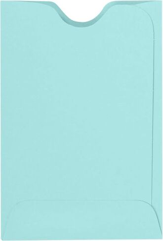 أكمام بطاقات الائتمان من LUXPaper | 2 3/8 بوصة × 3 1/2 بوصة | رغوة البحر الزرقاء | 80 رطل. نص | 50 الكمية in Saudi Arabia