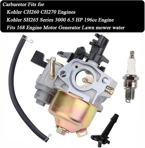 18 853 16-S المكربن ​​​​متوافق مع Kohler SH265 6.5 HP Series 3000 196cc المحرك مع حشوات شرارة استبدال مجموعات 18 853 05-S 18 853 06-S 18 853 12-S in Kuwait