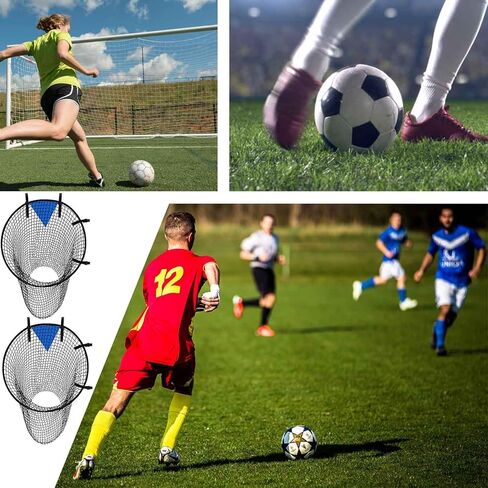 2 Pcs Soccer Targets for Goals Training - Soccer Targets for Goals Black Soccer Targets Attach to Goals Soccer Goal Target Training Equipment Soccer Goal Training Targets 21.6" X 27.5" in Kuwait