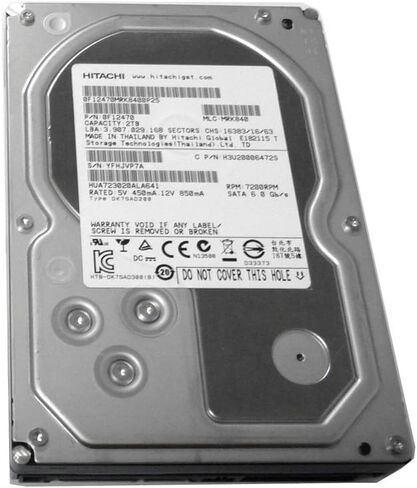 هيتاشي 2 تيرابايت 7200 دورة في الدقيقة 64 ميجابايت كاش SATA III 6.0 جيجابايت/ثانية (شديد التحمل، 24/7) 3.5 بوصة محرك الأقراص الصلبة الداخلي لسطح المكتب (لأجهزة الكمبيوتر الشخصية، ماك، CCTV DVR، RAID، NAS) (متجدد) in Kuwait